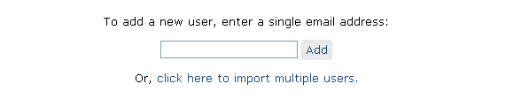 Add Single User